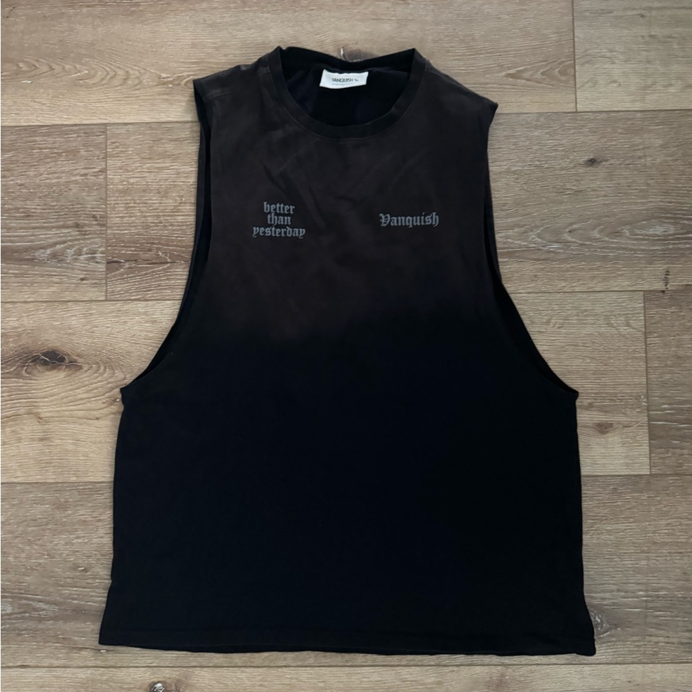 Vanquish Black Muscle Tank Top - Sleeveless Men’s Shirt